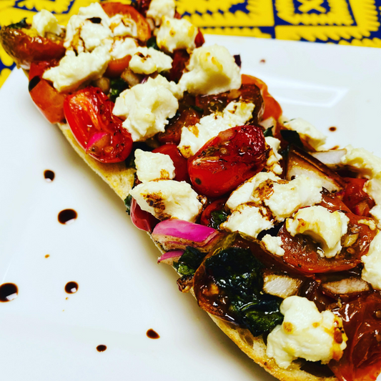Raw Honey Tomato Bruschetta