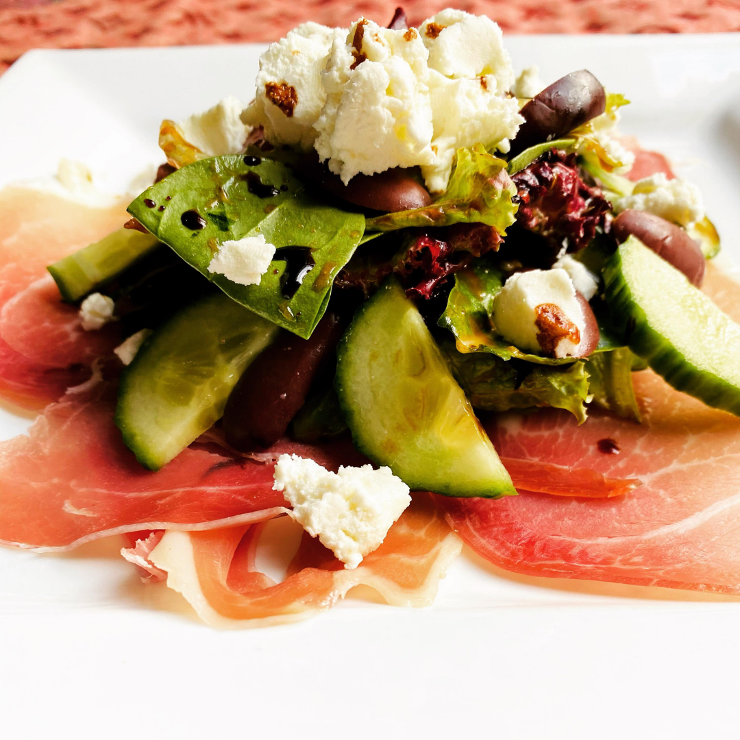 Prosciutto Spring Salad with Kinghaven Farms Honey Vinaigrette