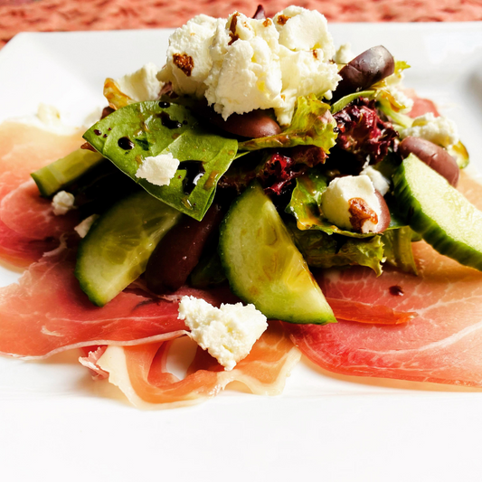 Prosciutto Spring Salad with Kinghaven Farms Honey Vinaigrette