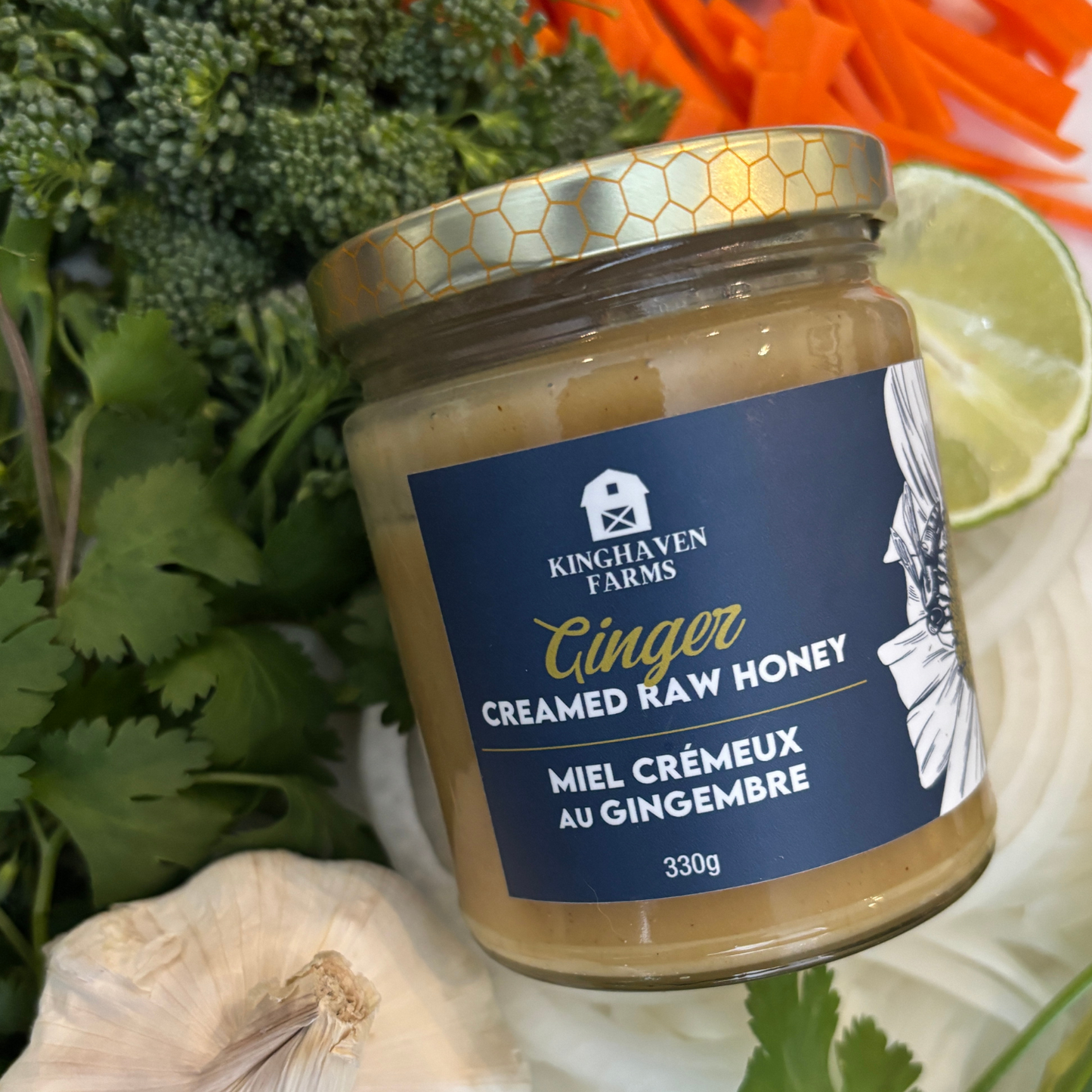 Ginger Creamed Honey (330 g)
