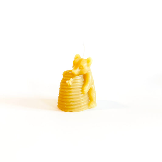 Beeswax Candle: Bear Cub & Hive