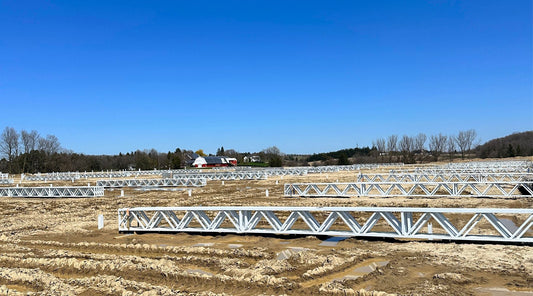 greenhouse construction at Kinghaven Farms