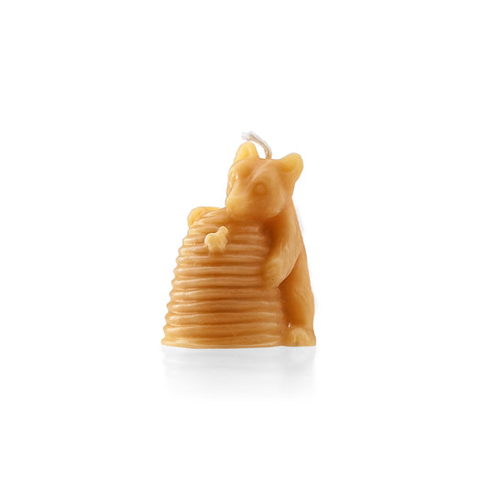 Beeswax Candle: Bear Cub & Hive
