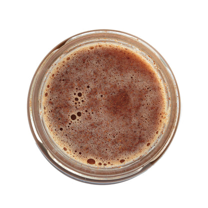Top-down view of a Kinghaven Farms Creamed Honey. 