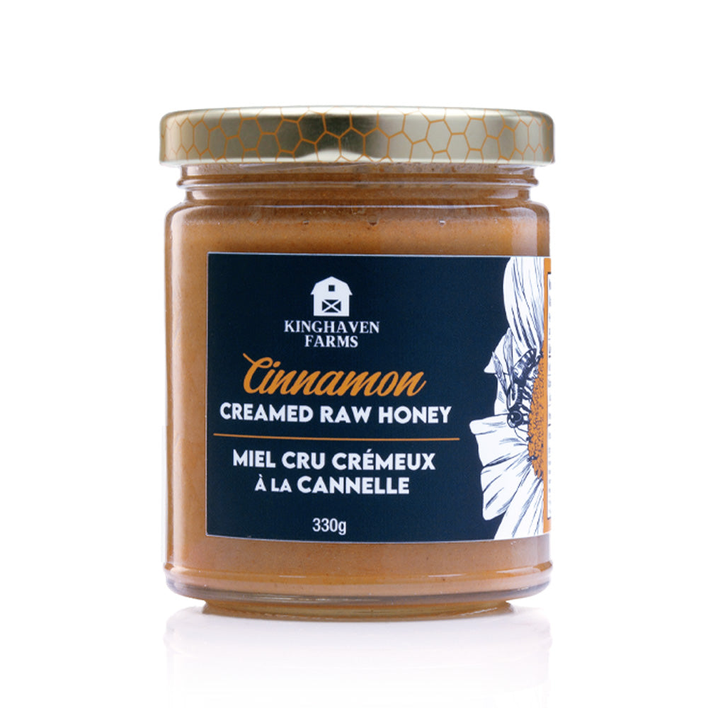 Kinghaven Farms Creamed Cinnamon Honey 330g Jar