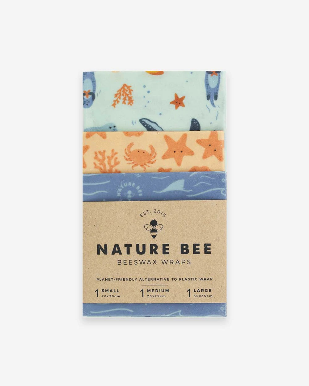 Beeswax Food Wrap: Ocean Lovers Variety Set