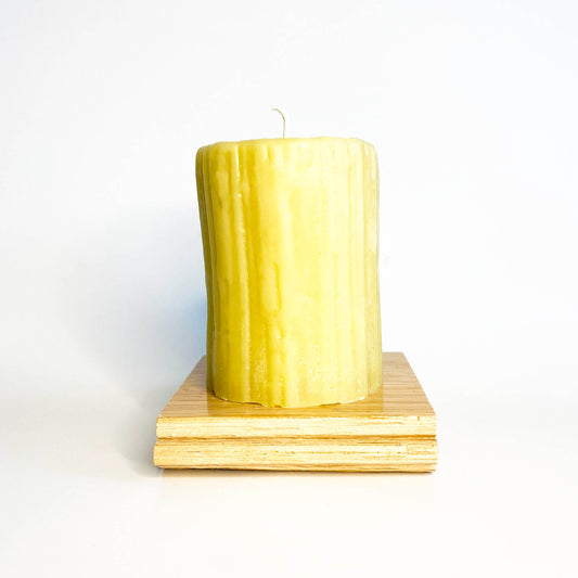 Beeswax Drizzle Pillar Candle