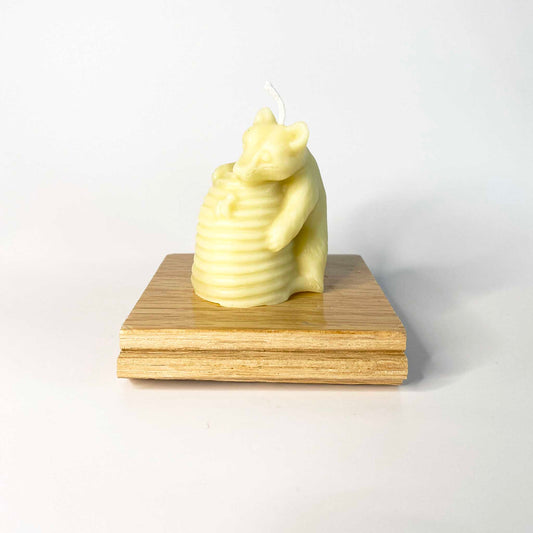Beeswax Candle: Bear Cub & Hive